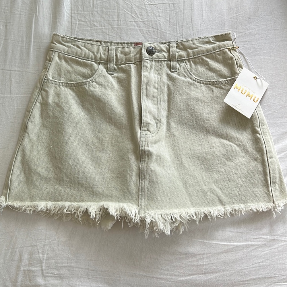 Show Me Your MuMu light wash Denim Skort Size Small
